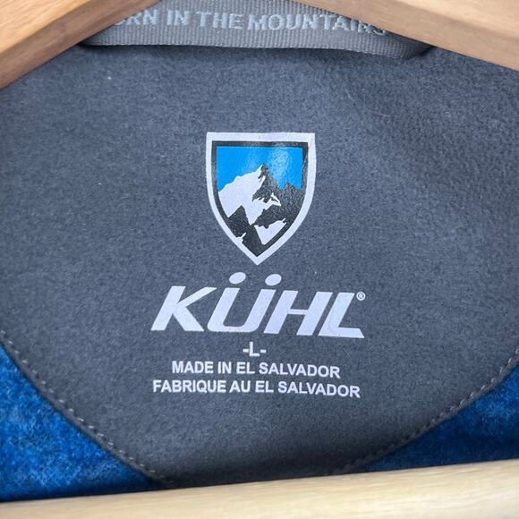 Kuhl Mens Sweater Sz Large Gray Chianti Fleece 1/4 Zip Outdoors Pullover - Picture 2 of 7